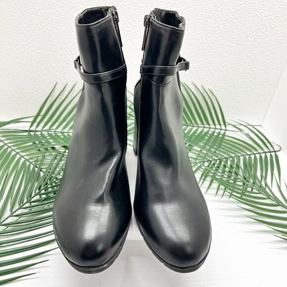 Anne Klein's Romi Women's Block Heel Ankle Bootie Size 9.5 Black - Picture 3 of 14